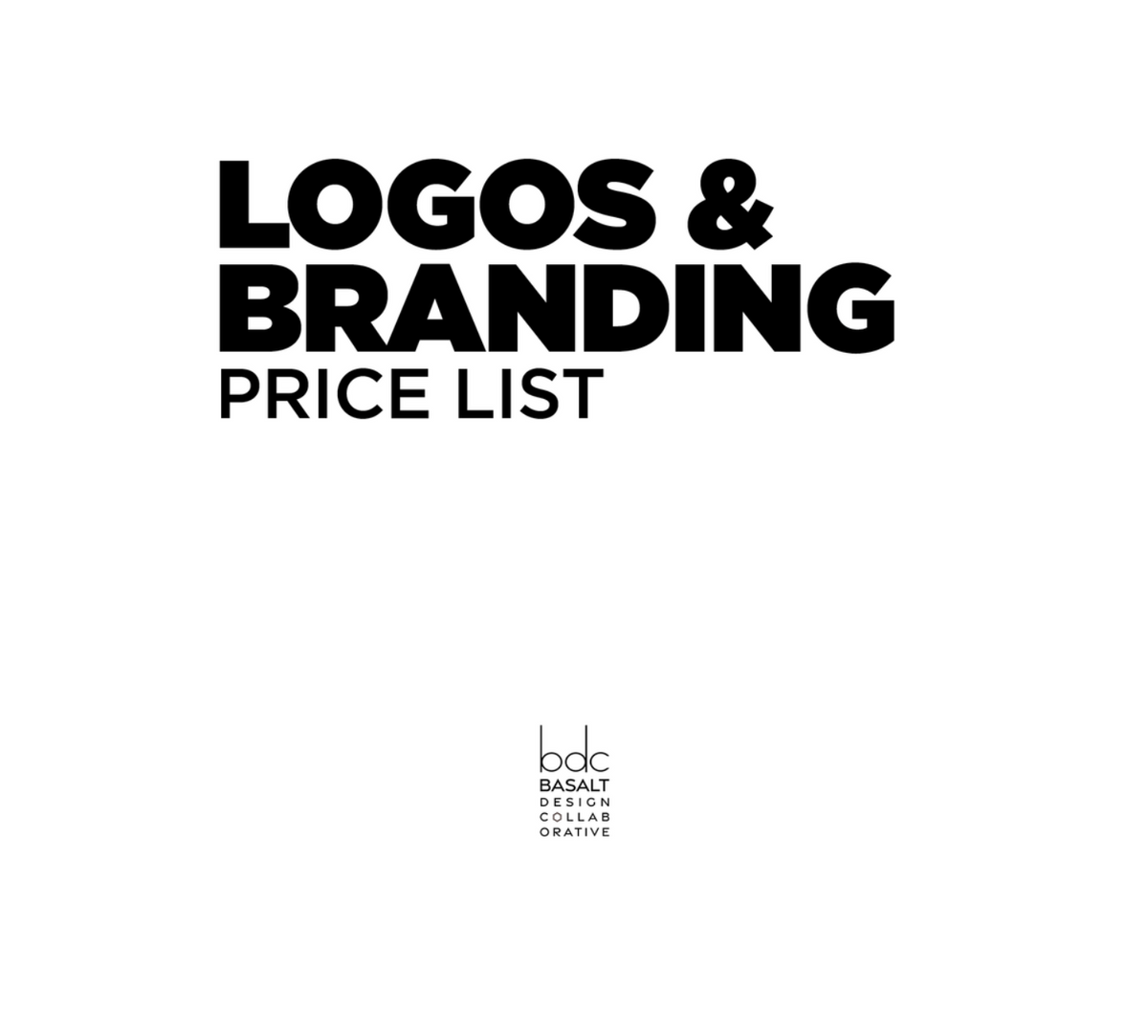 Logos & Branding Price List